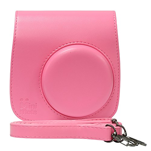 즉석카메라 폴라로이드 후지필름 인스탁 미니 9 즉석카메라 Flamingo Pink with Custom 케이스 + 후지 인스탁 필름 Value Pack (50 Sheets)-550368