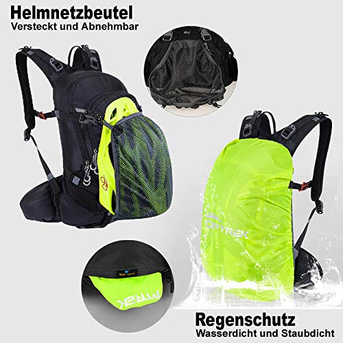 자전거백팩 독일 Toptrek with 레인 커버 헬멧 커버 방수 초경량 배낭 캠핑 하이킹 달리기-558207