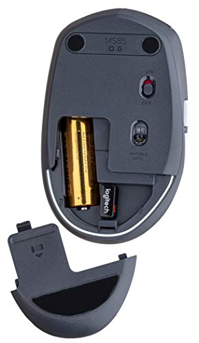 게이밍 마우스 로지텍 M585 다중 장치 무선 마우스 – Bluetooth 또는 USB, 2 년 배터리 수명, 그래파이트를 사용하는 2 대의 Windows 및 Apple Mac 컴퓨터-558513