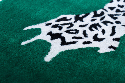 귀여운 동물모양 러그 경사 추상표범 동물 그린 카펫 거실 소파 테이블-559068