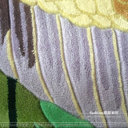 귀여운 동물모양 러그 커스텀 공작 동물 침실 꼬리 수제 가정용 반원 아트 패션 이형-559071