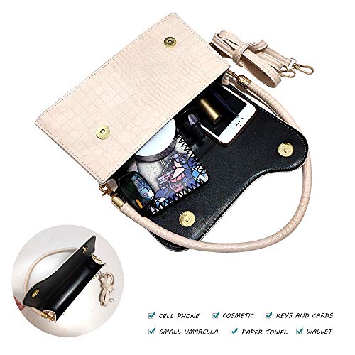 AMHDV Retro Classic Clutch 숄더백 Bag Crocodile Pattern Small Crossbody Handbag for Women  미국출고-560230