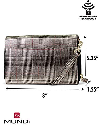 크로스바디 백 Mundi RFID Crossbody Bag For Women Anti Theft Travel Purse Handbag Wallet Purse Vegan 미국출고-560233