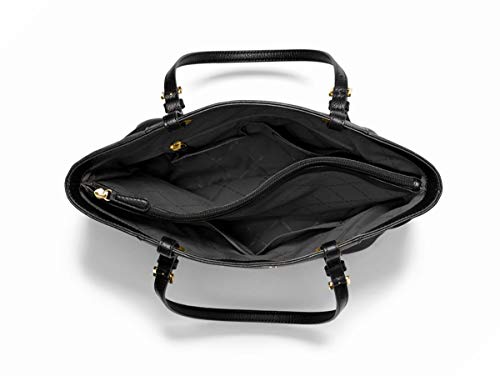 마이클코어스 Michael Kors Jet Set Medium Pebbled Leather Shoulder Work 토트백 여성가방 Bag - Black  미국출고-560499