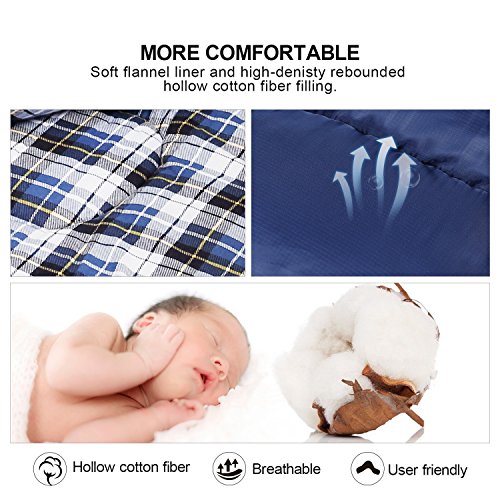 레드캠프 REDCAMP Cotton Flannel 침낭s for Camping, 3-Season Warm and Comfortable Adult 침낭 캠핑용품 미국출고 -562609