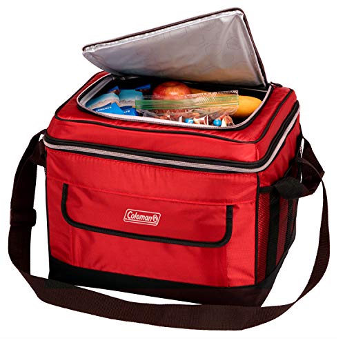 콜맨 캠핑 Coleman Soft Cooler Bag , Collapsible Design for Easy Storage , 40 Can Cooler, Red 40캔 쿨러 휴대용  미국출고 -562751