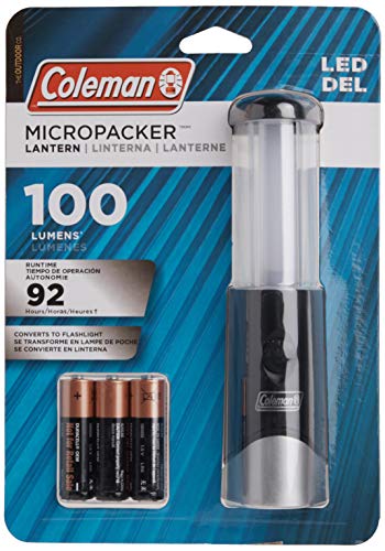 콜맨 캠핑 Coleman Micro Packer LED 랜턴, 100 L , Black, Silver  미국출고 -562827