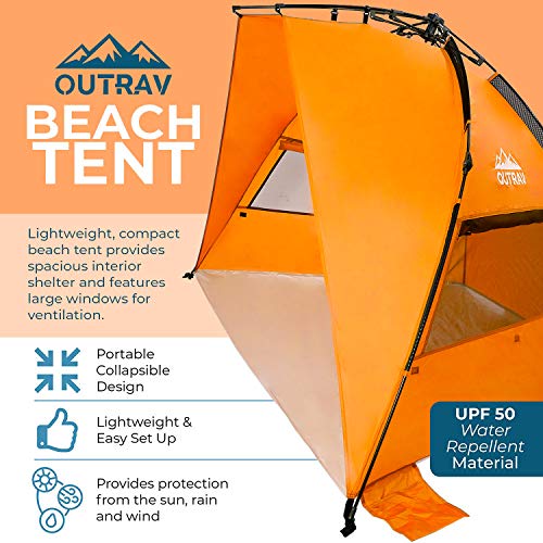 Outrav Pop Up Beach 텐트 - Quick and Easy Set Up, Family Size 미국출고 -562833