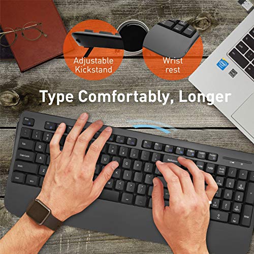 X9 Performance Ergonomic 무선 키보드 with Wrist Rest - Comfort meets Productivity - USB 무선 키보드 미국출고 -563078