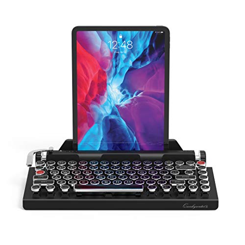 Qwerkywriter S Typewriter Inspired Retro 기계식 Wired &amp; 무선 키보드 with Tablet Stand  미국출고 -563114