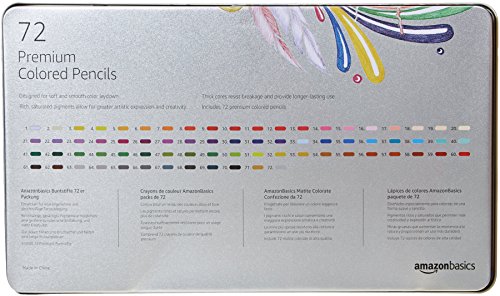 Amazon Basics Soft Core 색연필-72 색 세트 미국출고 -564139