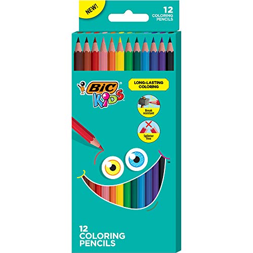 BIC Kids 컬러링 펜슬, 다양한 색상, 12 개입 3 팩 색연필 미국출고 -564144