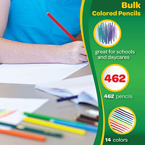 크레욜라 색연필 클래스 팩, 학용품, 14 가지 색상, 462 색 미국출고 -564361