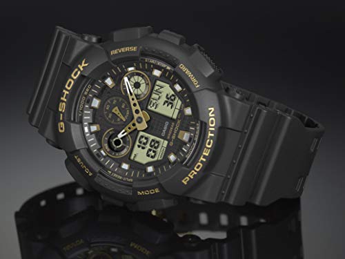 카시오 손목시계 남성용 지샥 XL 시리즈 쿼츠 시계 (실리콘 스트랩 포함), 블랙, 23 (모델 - GA-100GBX-1A9) 미국출고 -564475