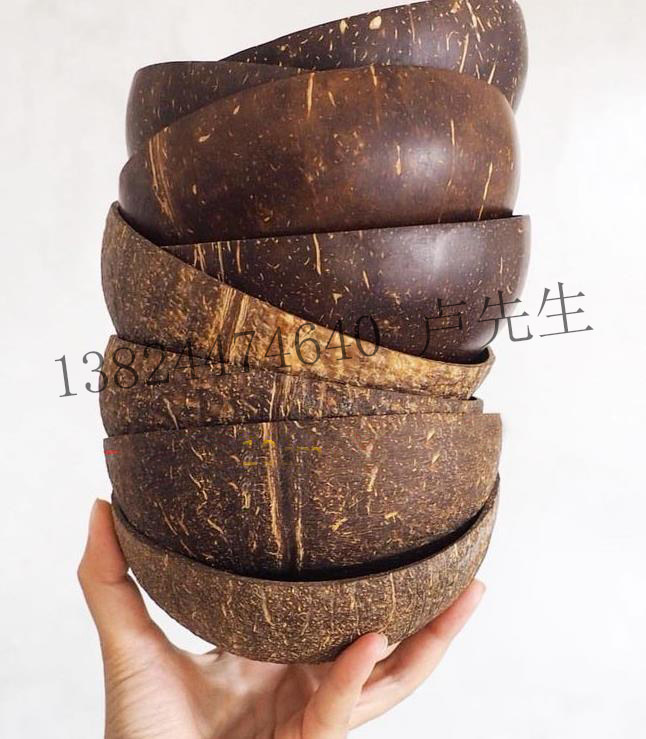 우드샐러드볼 천연 코코넛 나무 그릇 원목 디저트-573765