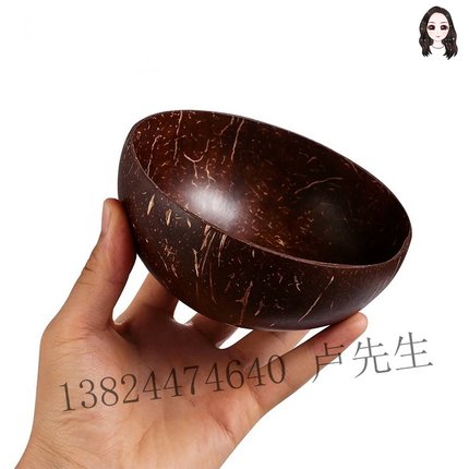 우드샐러드볼 나무그릇 가정용 식기세트 천연 코코넛 원목-573794
