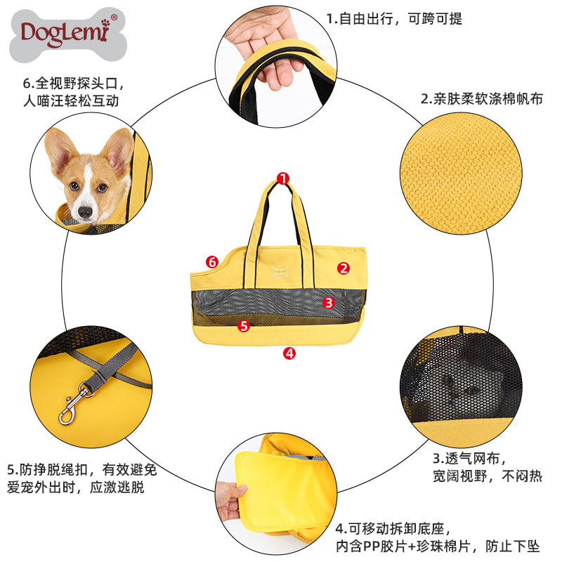 강아지 고양이 이동가방 배낭  반려묘 가방 휴대, 여름 나들이, 강아지 토트, 에어백-576178