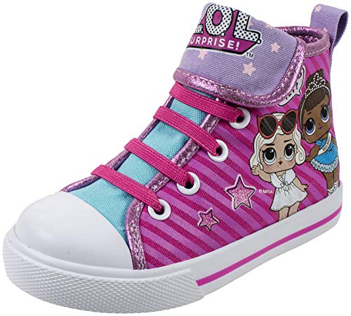 엘오엘 서프라이즈 L.O.L. Surprise! Girls Shoe, Miss Baby and Leading Baby Hi Top Sneaker, Pink White, Little Kid/Big Kid Size 7  미국출고-577291