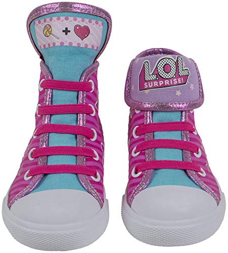 엘오엘 서프라이즈 L.O.L. Surprise! Girls Shoe, Miss Baby and Leading Baby Hi Top Sneaker, Pink White, Little Kid/Big Kid Size 7  미국출고-577291