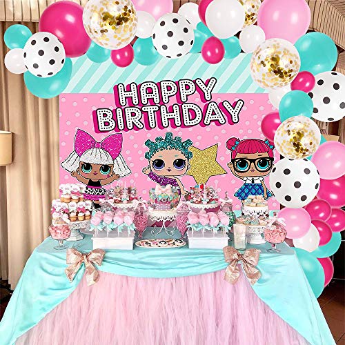 엘오엘 서프라이즈 L.O.L. Surprise Balloons Birthday Party Decorations Supplies for Girls, Surprise Dolls Backdrop with Balloons  미국출고-577404