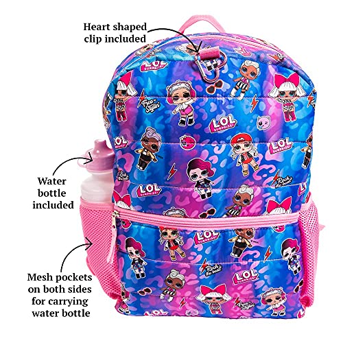 엘오엘 서프라이즈 L.O.L. Surprise Backpack Set for Girls 16 in. – 5 Pcs. w/LOL Pencil Case + Water Bottle  미국출고-577442