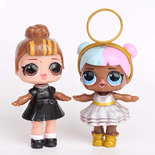 Dawei 8 poses Cute 엘오엘 서프라이즈 L.O.L. Surprised dolls cake toppers,L.O.L Figure Cupcake Toppers Picks for Kids Birthday Pa 미국출고-577472