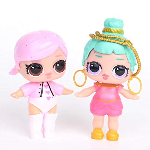 Dawei 8 poses Cute 엘오엘 서프라이즈 L.O.L. Surprised dolls cake toppers,L.O.L Figure Cupcake Toppers Picks for Kids Birthday Pa 미국출고-577472