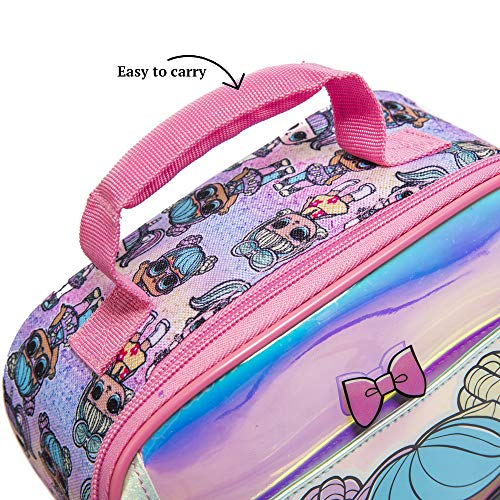 엘오엘 서프라이즈 L.O.L. Surprise LOL Lunchbox for Girls with Adjustable Shoulder or Backpack Strap and Water Bottle Included  미 미국출고-577476