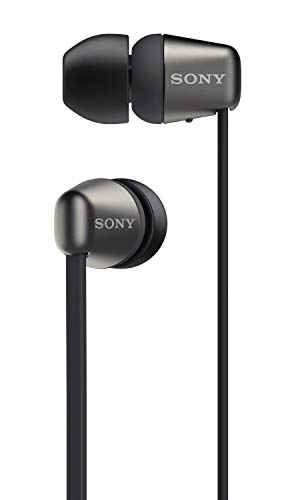소니 Sony 무선 이어폰 형 헤드셋 , 전화 통화 용 마이크가있는 헤드폰, 블랙 (WI-C310 , B) 미국출고-577523