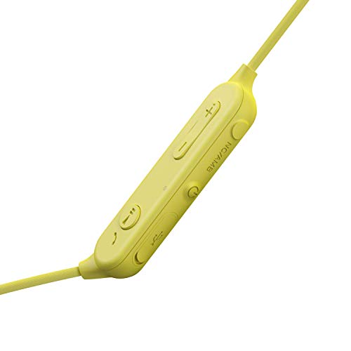 소니 Sony WI-SP600N 프리미엄 방수 블루투스 무선 Extra Bass 스포츠 이어폰 6 시간 재생 헤드폰 , 마이크 (노란색) 미국출고-577537