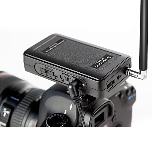 무선 라 발리에 마이크, Saramonic SR-WM4C 4 채널 VHF 라펠 마이크 시스템 (200 범위) DSLR 카메라와 호환 Canon Nikon 소니 Sony Panasonic DV 캠코더 오디오 레코더 미 미국출고-577639