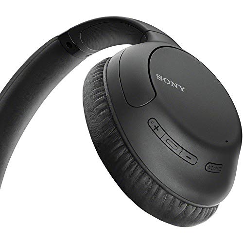 소니 Sony WH-CH710N 듀얼 마이크가 장착 된 무선 잡음 제거 오버 이어 헤드폰, 에너자이저 20000mAh LCD 디스플레이가 포함 된 블랙 번들, 휴대용 파워 뱅크, 천 미국출고-577747