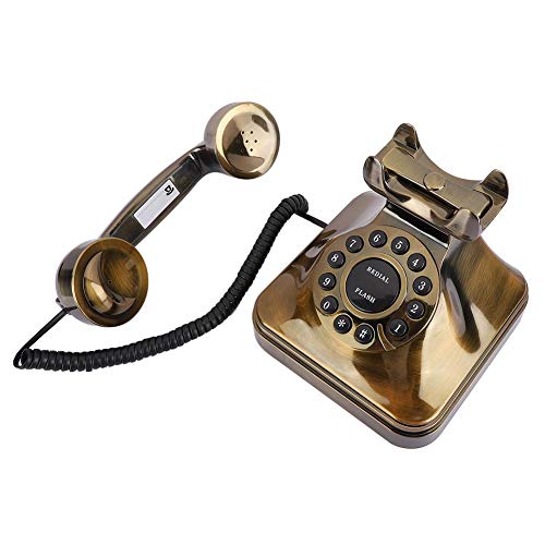 WX-3011# Antique Bronze Dial Button Desk  레트로 클래식 전화기 Vintage Landline 레트로 클래식 전화기 Home Office  미국출고-577757