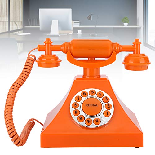 Sutinna Vintage Landline  레트로 클래식 전화기, Orange Antique  레트로 클래식 전화기 High Definition Call Large Clear Button 레트로 엔틱-5 미국출고-577776