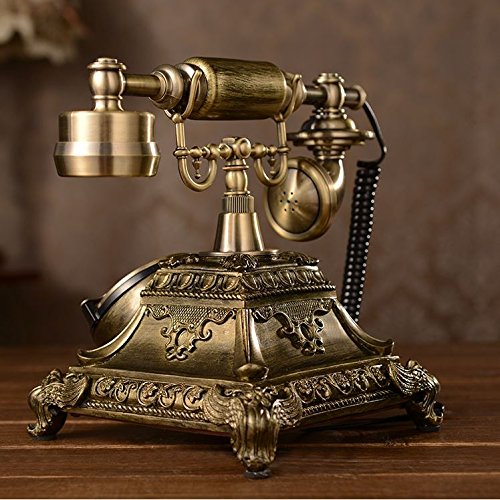 XICHEN Resin imitation copper Vintage STYLE ROTARY 레트로 엔틱 old fashioned Rotary Dial Home and office  레트로 클래식 전화기 -5 미국출고-577780