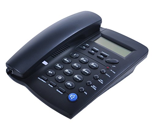 Ornin Y043 Corded  레트로 클래식 전화기 with Speaker, Display, Desk 레트로 클래식 전화기 Only (Black)  미국출고-577803