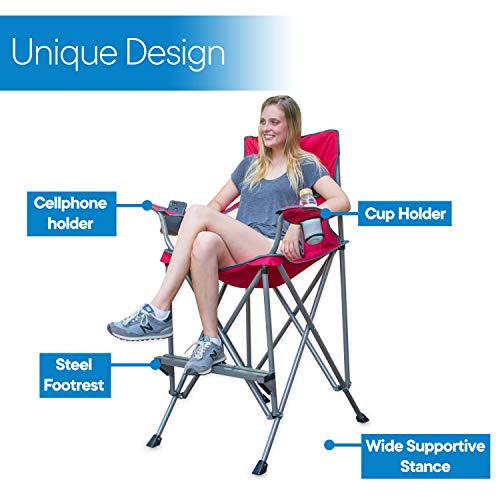 RMS Outdoors Extra Tall 접이식 의자-캠핑, 홈 파티오 및 스포츠 용 바 높이 디렉터 의자-휴대용 및 접이식 발판 캠핑의자 미국출고-577825