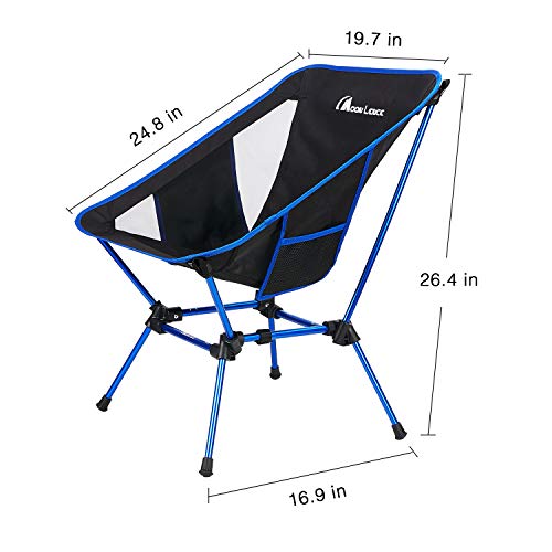 MOON LENCE 배낭 의자 야외 캠핑 의자 측면 주머니가있는 소형 휴대용 접이식 의자 캠핑 배낭 하이킹을위한 포장 가능한 경량 헤비 듀티 캠핑의자 미국출고-577842