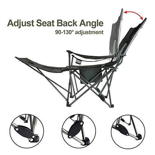 야외 생활 일몰 캠핑 접이식 휴대용 메쉬 의자 (Removabel Footrest 포함) 캠핑의자 미국출고-577847