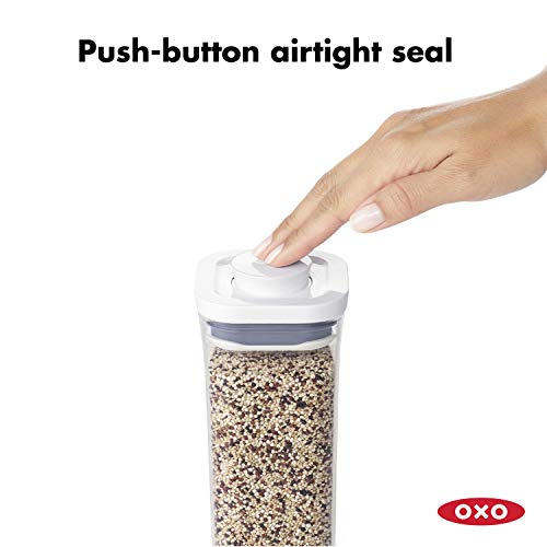 옥소 OXO Good Grips POP 용기-밀폐 식품 보관-벌크 식품 등을위한 6.0 Qt, 투명, 6.0 Qt-정사각형-벌크 식품 미국출고-577856