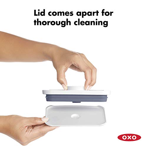옥소 OXO Good Grips POP 용기-밀폐 식품 보관-벌크 식품 등을위한 6.0 Qt, 투명, 6.0 Qt-정사각형-벌크 식품 미국출고-577856