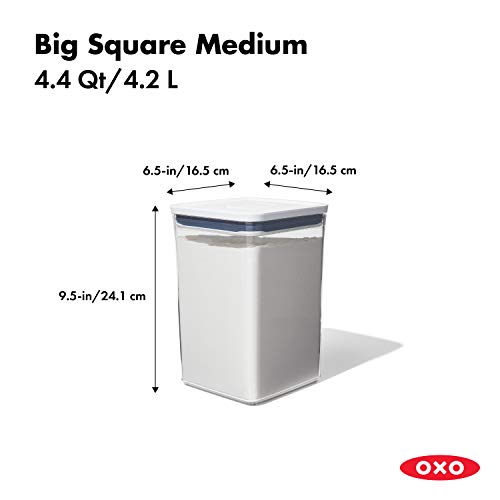 옥소 OXO Good Grips 6 개 대형 캐니스터 세트 (스쿱 포함), 각 4.4qt, 화이트 미국출고-577857