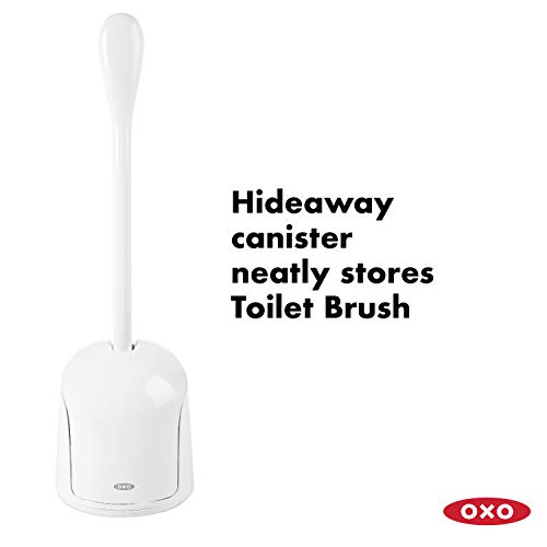 옥소 OXO Good Grips Hideaway 컴팩트 화장실 브러쉬, 화이트 [화이트] 미국출고-577913