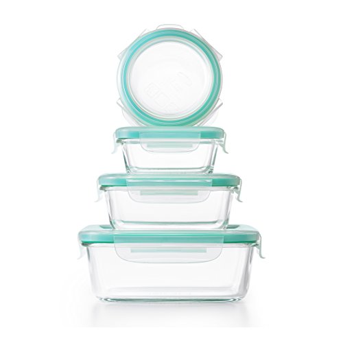 옥소 OXO Good Grips Smart Seal Container 12 Piece Glass Container Set, Clear 미국출고-578117