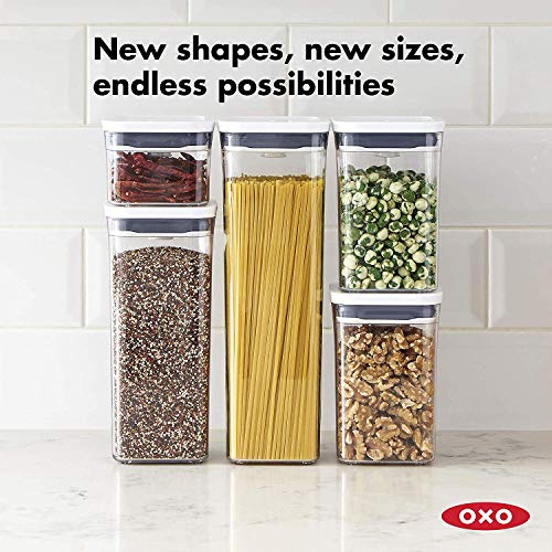 옥소 OXO 굿 그립 POP 용기 4.4 쿼트 사각 밀가루 밀폐 식품 보관 (4 개입) 미국출고-578127