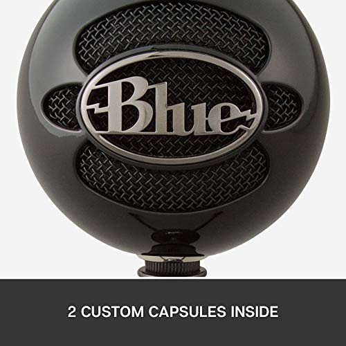 파란색 Snowball USB 마이크(Gloss Black) 578238 미국출고 마이크