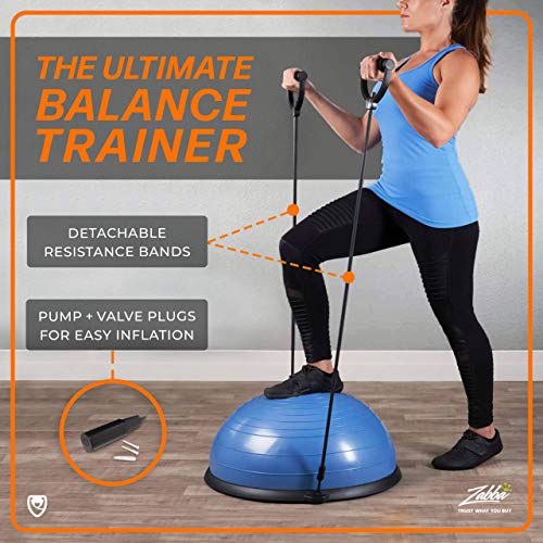 URBNFit Balance Trainer 홈 체육관 운동 또는 피트니스 트레이닝으로 코어 및 복부 근력 향상 578543 미국출고 짐볼 돔볼