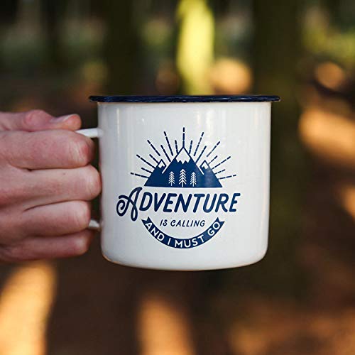 Adventure Enamel Camping Mug 사랑의 2 팩 큰 16oz 모닝 커피 머그 455ml 야외용 주석 컵 579150 미국출고 캠핑컵