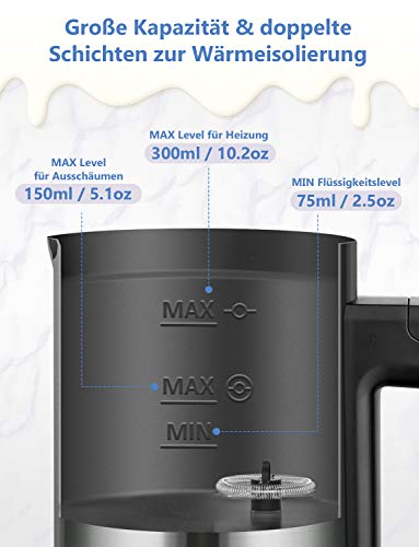 우유거품기 독일 YISSVIC 300ml 뜨겁고 차가운 우유 583111 베이스 스테이션 논스틱용