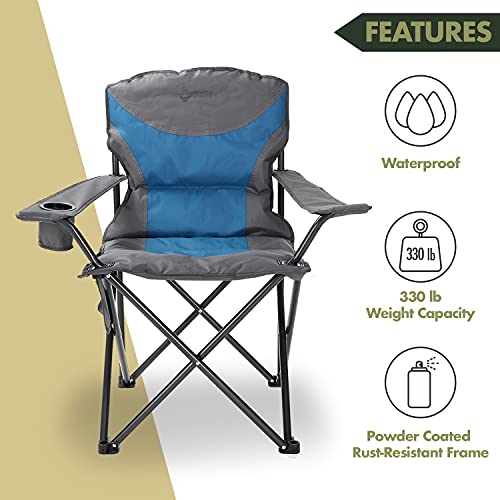 야외 캠핑 경량 미국 의자 휴대용 586028 접이식 쿼드 체어 편안한 패딩 컵 홀더